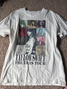 taylor swift white eras tour t-shirt size s